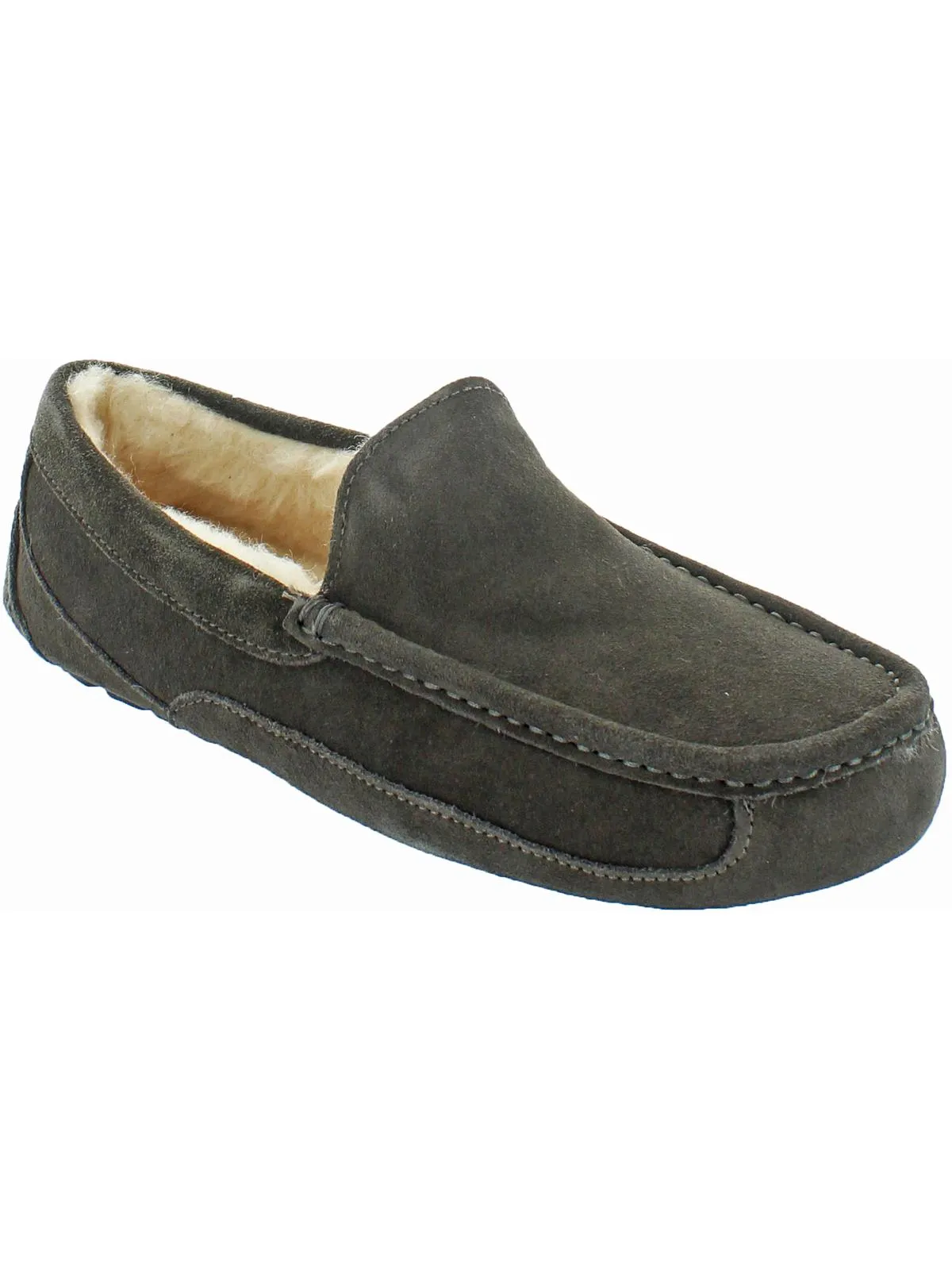 Ascot Mens Suede Shearling Moccasin Slippers Hey Dude Shoes