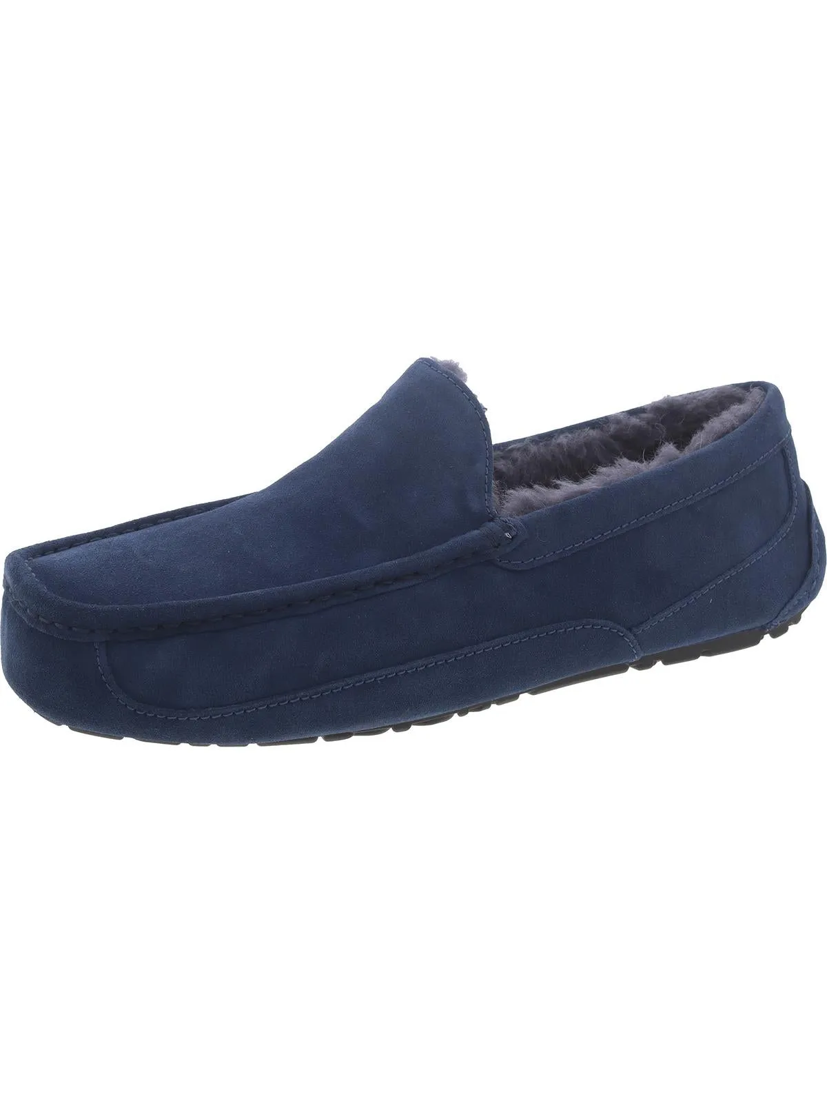 Ascot Mens Suede Shearling Moccasin Slippers Hey Dude Shoes