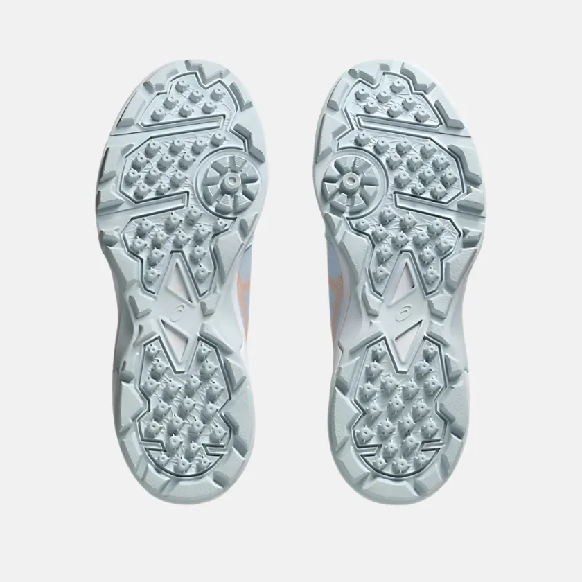 Asics GEL-PEAKE 2 GS Kids Cricket Shoes -Cool Grey/Bright Sunstone Asics Shoes