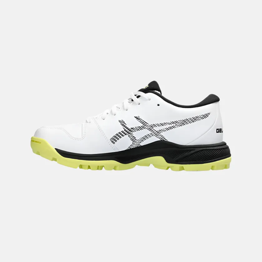 Asics GEL-PEAKE 2 GS Kids Cricket Shoes -White/Glow Yellow Asics Shoes