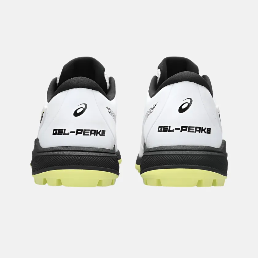 Asics GEL-PEAKE 2 GS Kids Cricket Shoes -White/Glow Yellow Asics Shoes