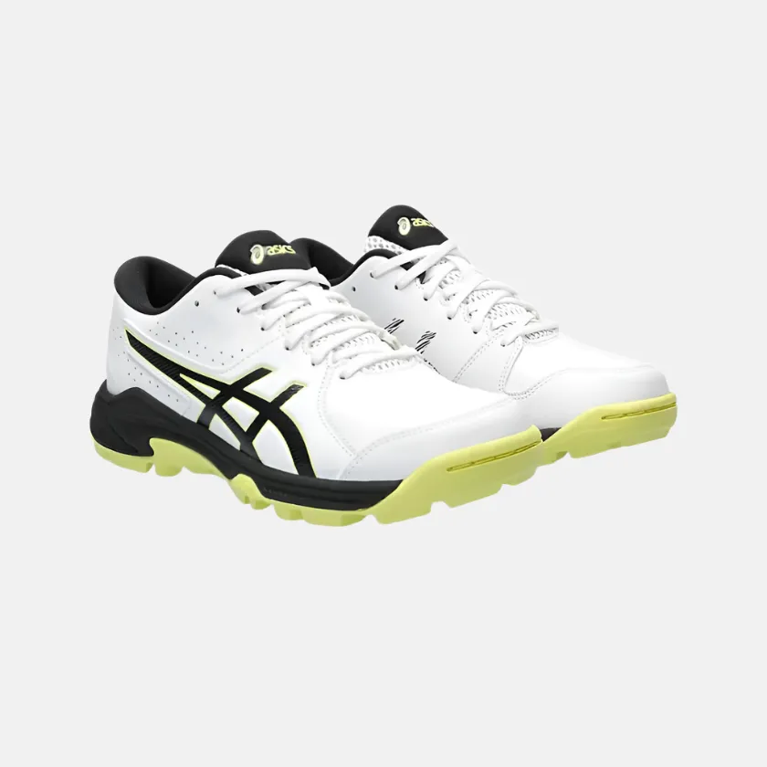Asics GEL-PEAKE 2 GS Kids Cricket Shoes -White/Glow Yellow Asics Shoes