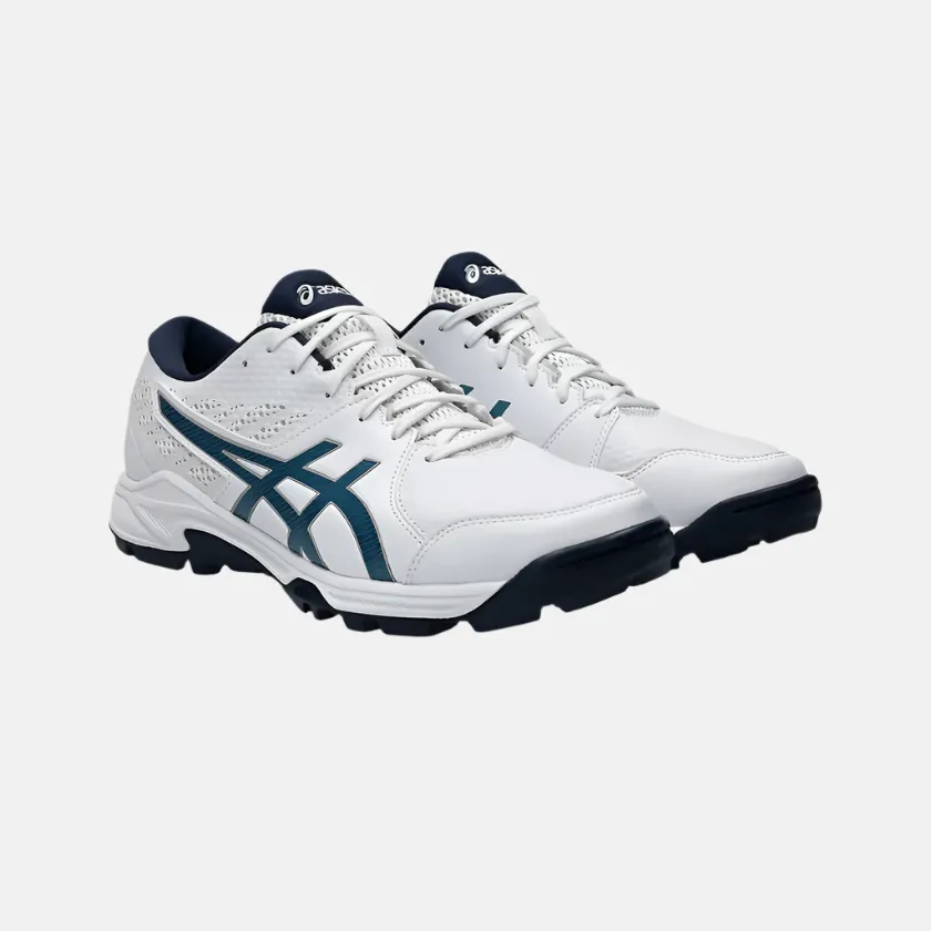 Asics GEL-PEAKE 2 Unisex Cricket Shoes -White/Atlantis Blue Asics Shoes