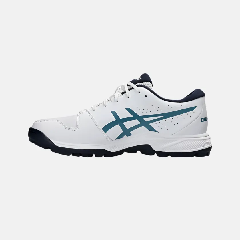 Asics GEL-PEAKE 2 Unisex Cricket Shoes -White/Atlantis Blue Asics Shoes