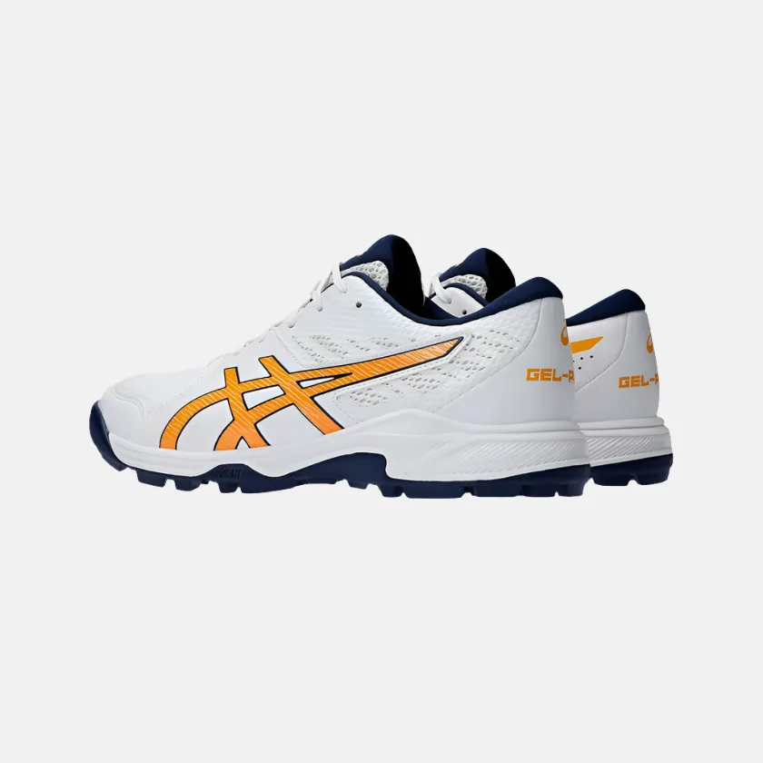 Asics GEL-PEAKE 2 Unisex Cricket Shoes -White/Stadium Orange Asics Shoes
