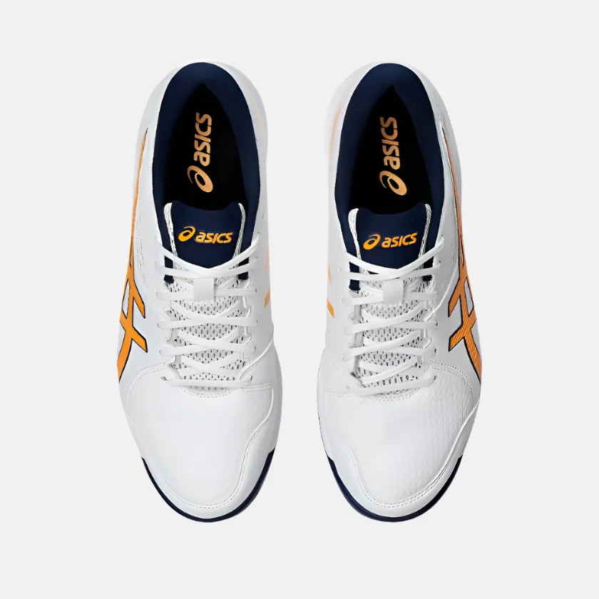 Asics GEL-PEAKE 2 Unisex Cricket Shoes -White/Stadium Orange Asics Shoes