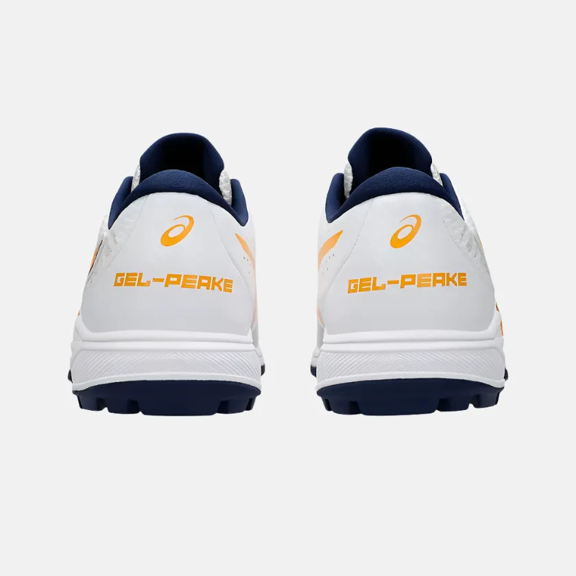 Asics GEL-PEAKE 2 Unisex Cricket Shoes -White/Stadium Orange Asics Shoes