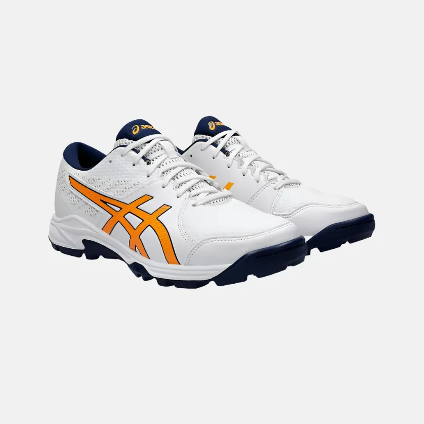 Asics GEL-PEAKE 2 Unisex Cricket Shoes -White/Stadium Orange Asics Shoes