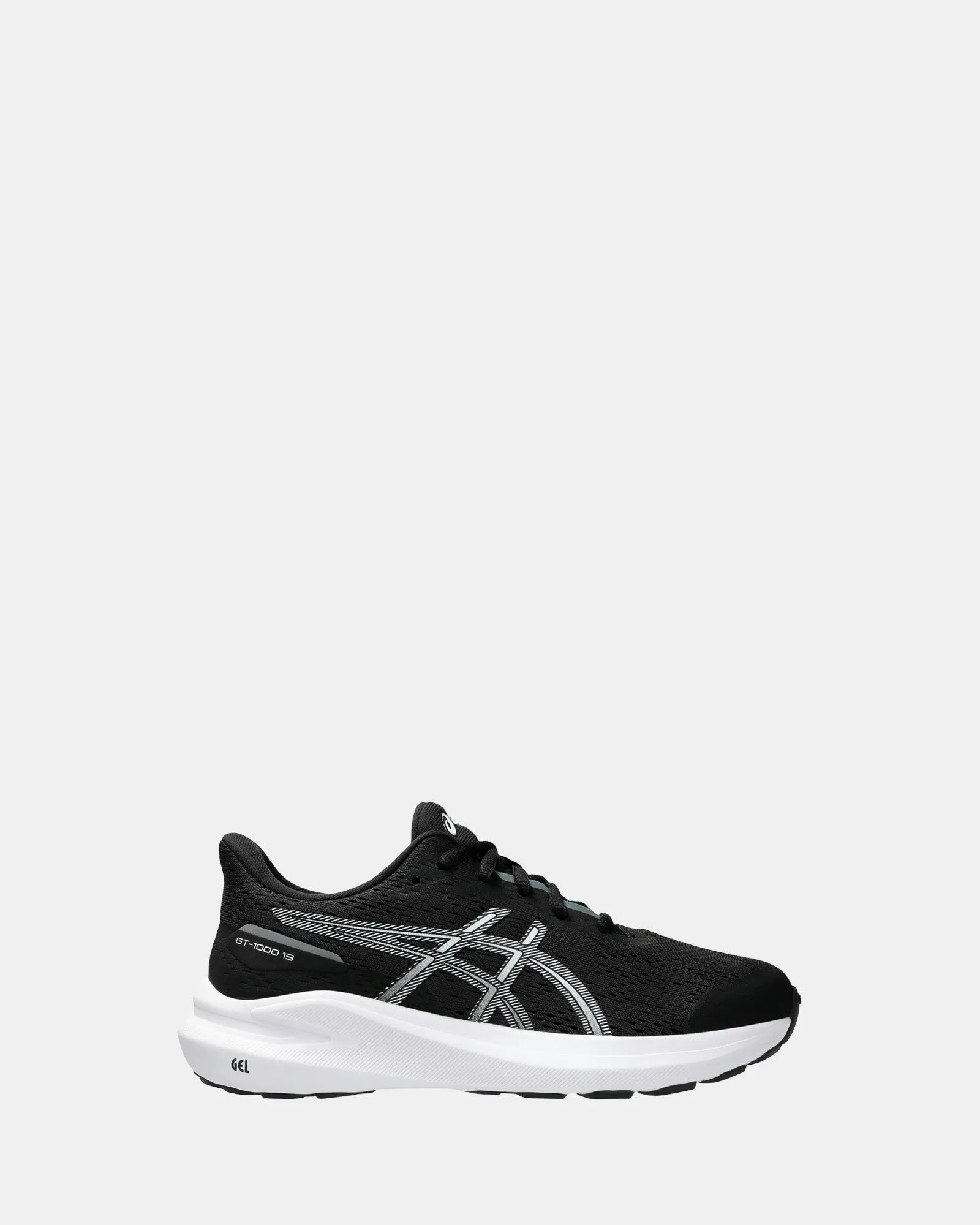 Asics Kids' Shoes Gt-1000 13 Grade School Black/White