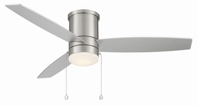 Atlantis LED Flush Mount Brushed Nickel ifan smart fans for connected homes