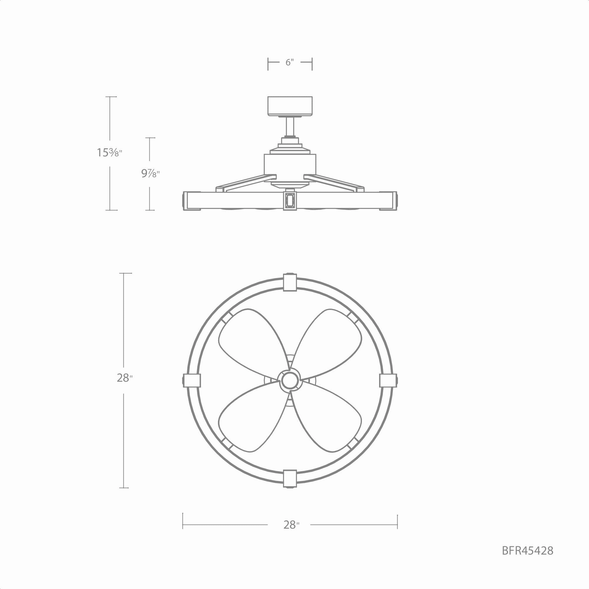 Atomic 29" LED Smart Fandelier led ceiling fans with light and remote