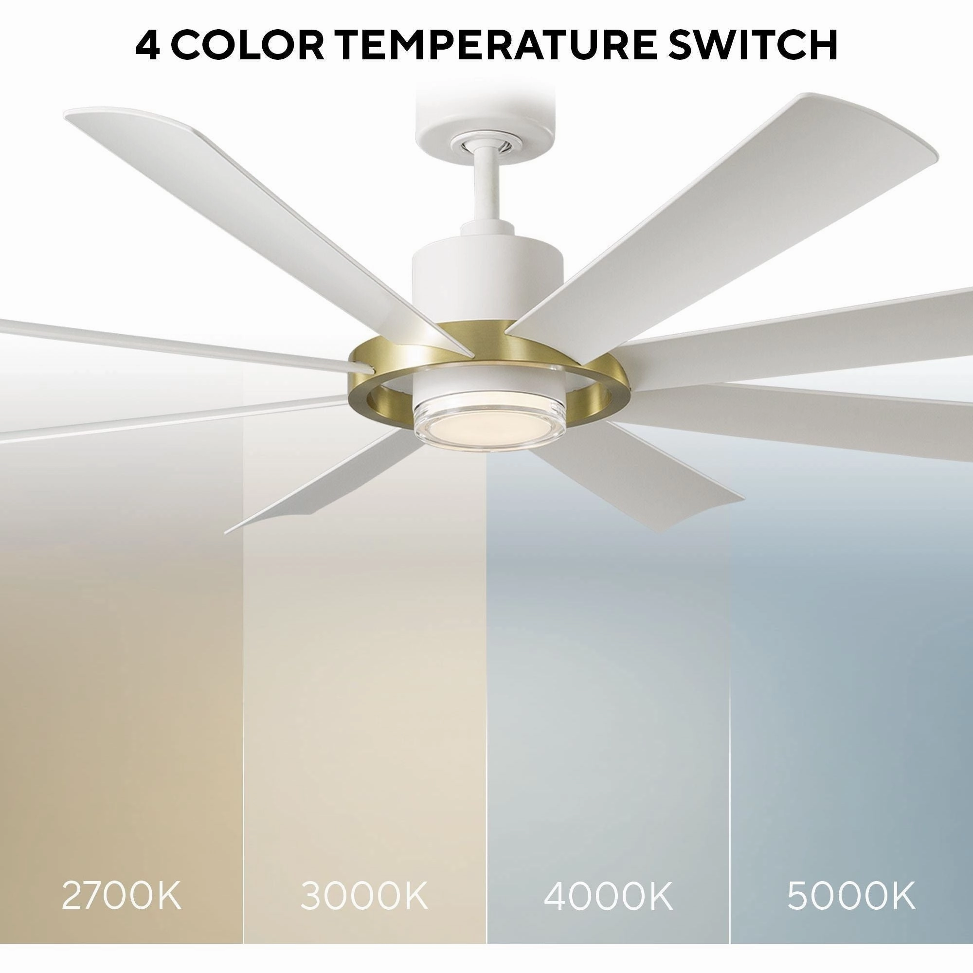 Aura Indoor/Outdoor 8-Blade 60" LED Smart Ceiling Fan
