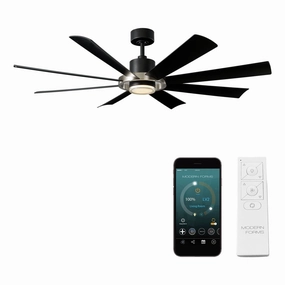Aura Indoor/Outdoor 8-Blade 60" LED Smart Ceiling Fan quiet ceiling fans with remote control
