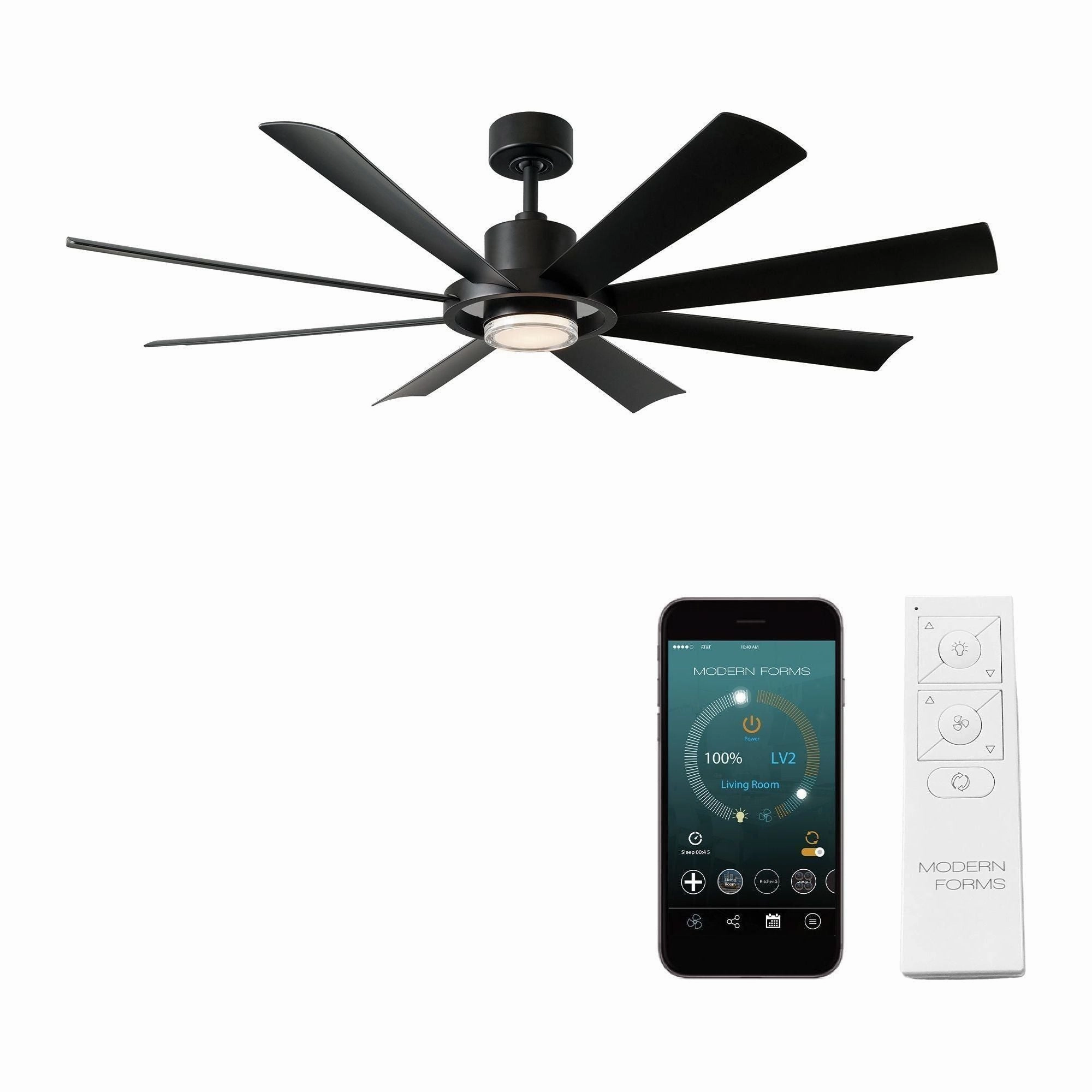 Aura Indoor/Outdoor 8-Blade 60" LED Smart Ceiling Fan