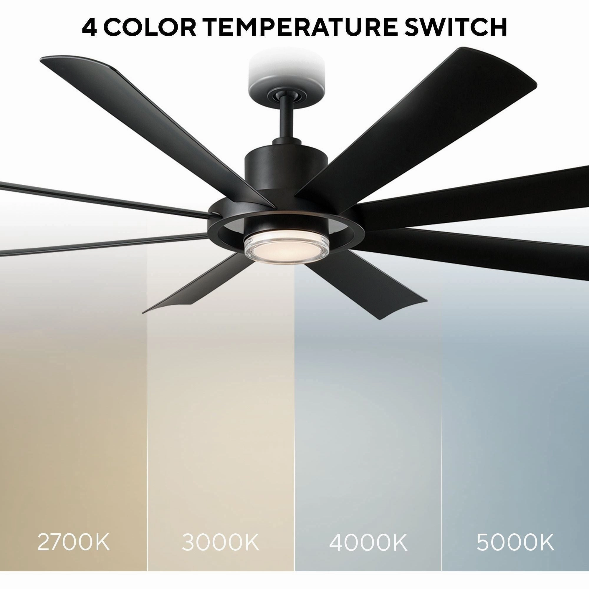 Aura Indoor/Outdoor 8-Blade 60" LED Smart Ceiling Fan