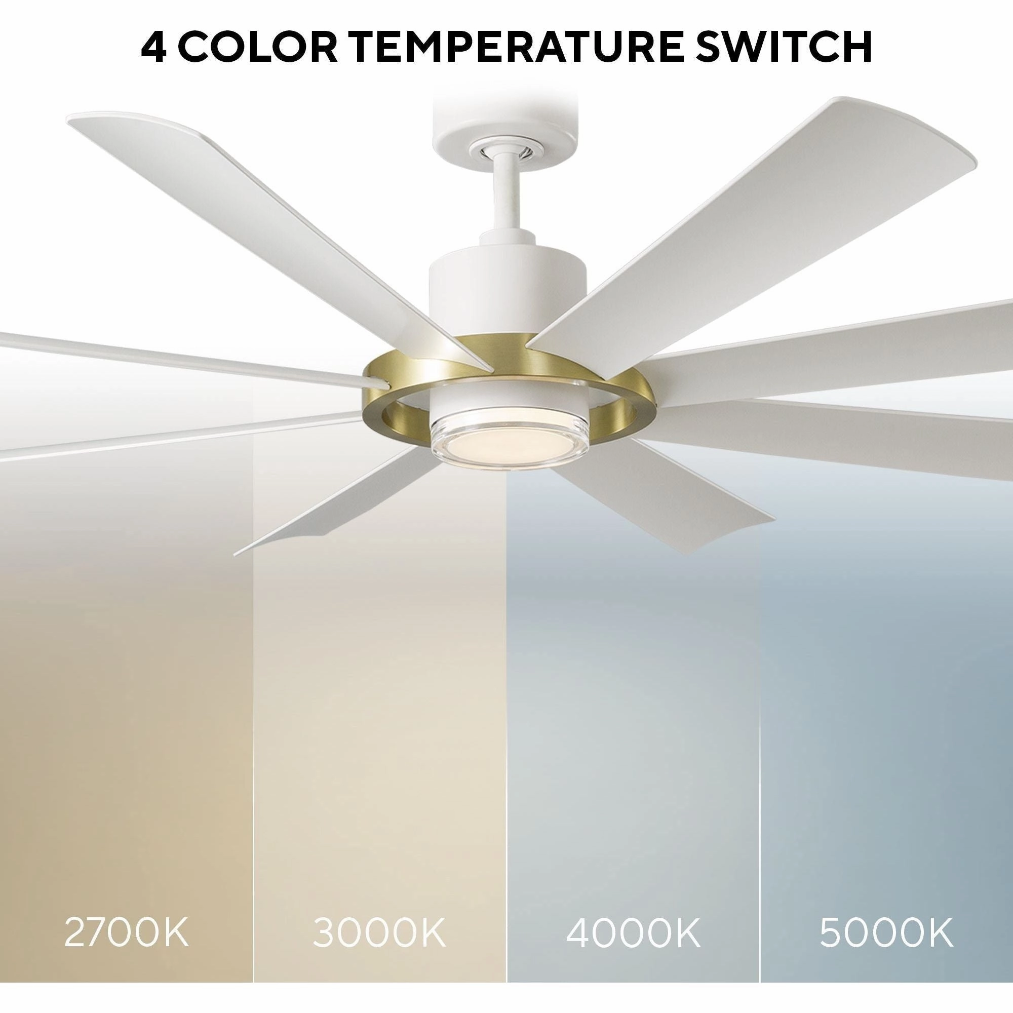 Aura Indoor/Outdoor 8-Blade 60" LED Smart Ceiling Fan