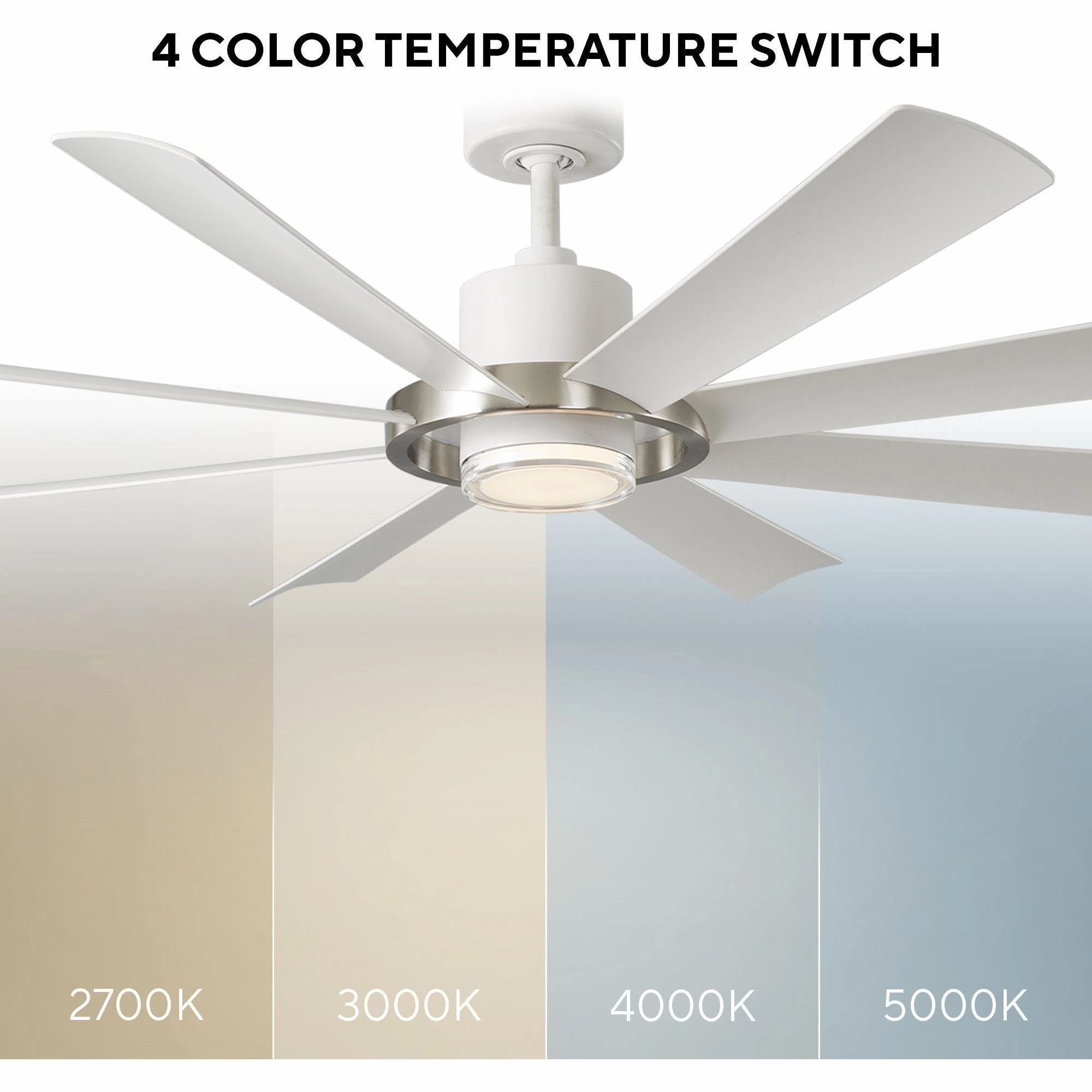 Aura Indoor/Outdoor 8-Blade 60" LED Smart Ceiling Fan