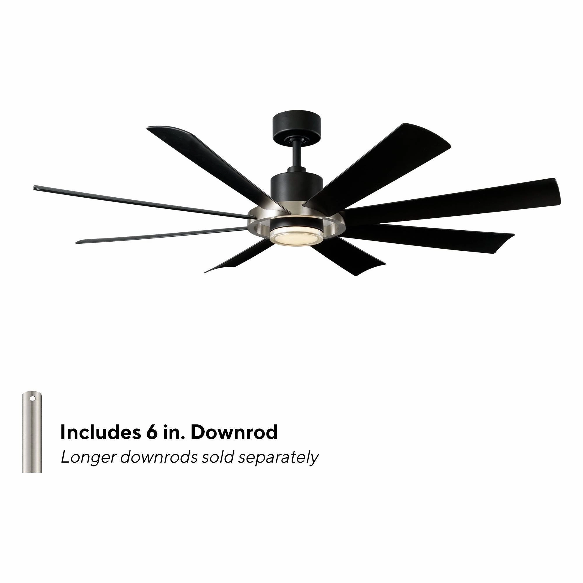 Aura Indoor/Outdoor 8-Blade 60" LED Smart Ceiling Fan