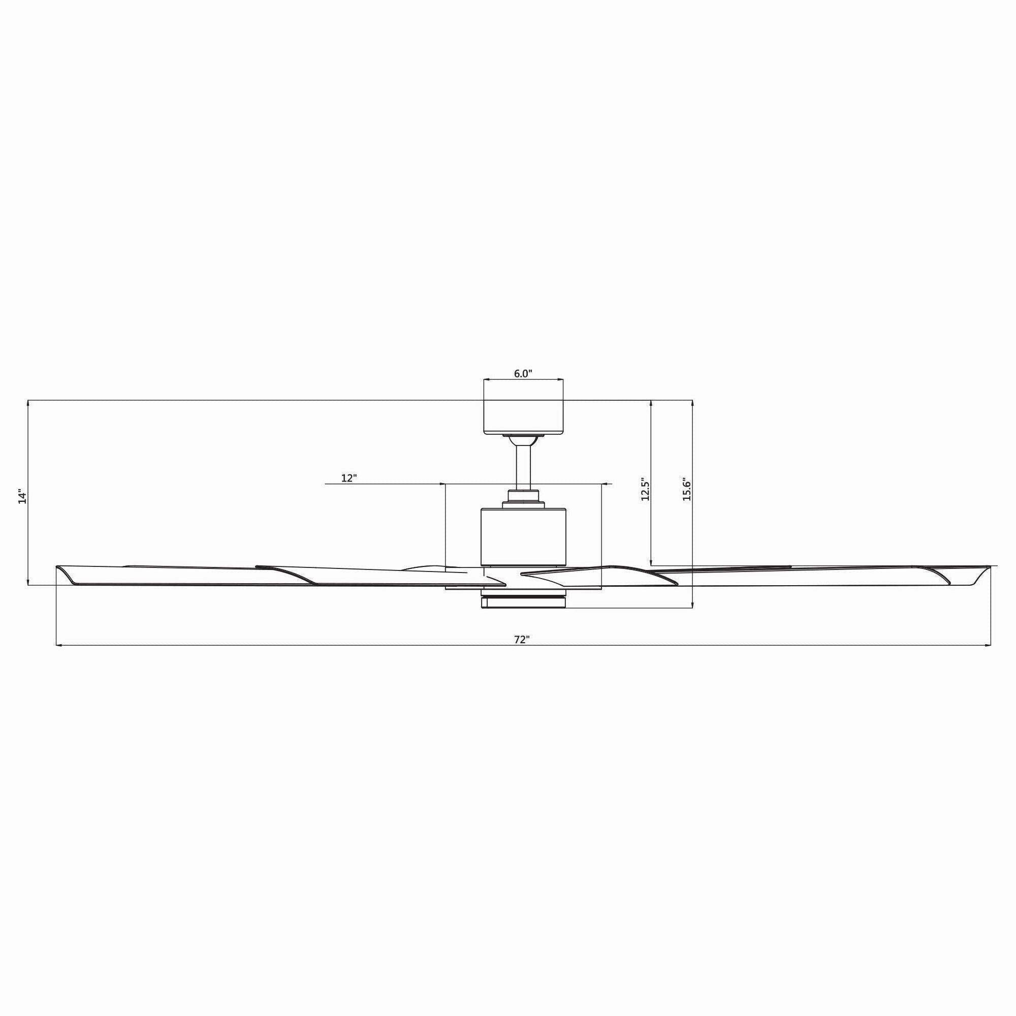 Aura Indoor/Outdoor 8-Blade 72" LED Smart Ceiling Fan
