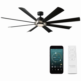 Aura Indoor/Outdoor 8-Blade 72" LED Smart Ceiling Fan quiet ceiling fans with remote control