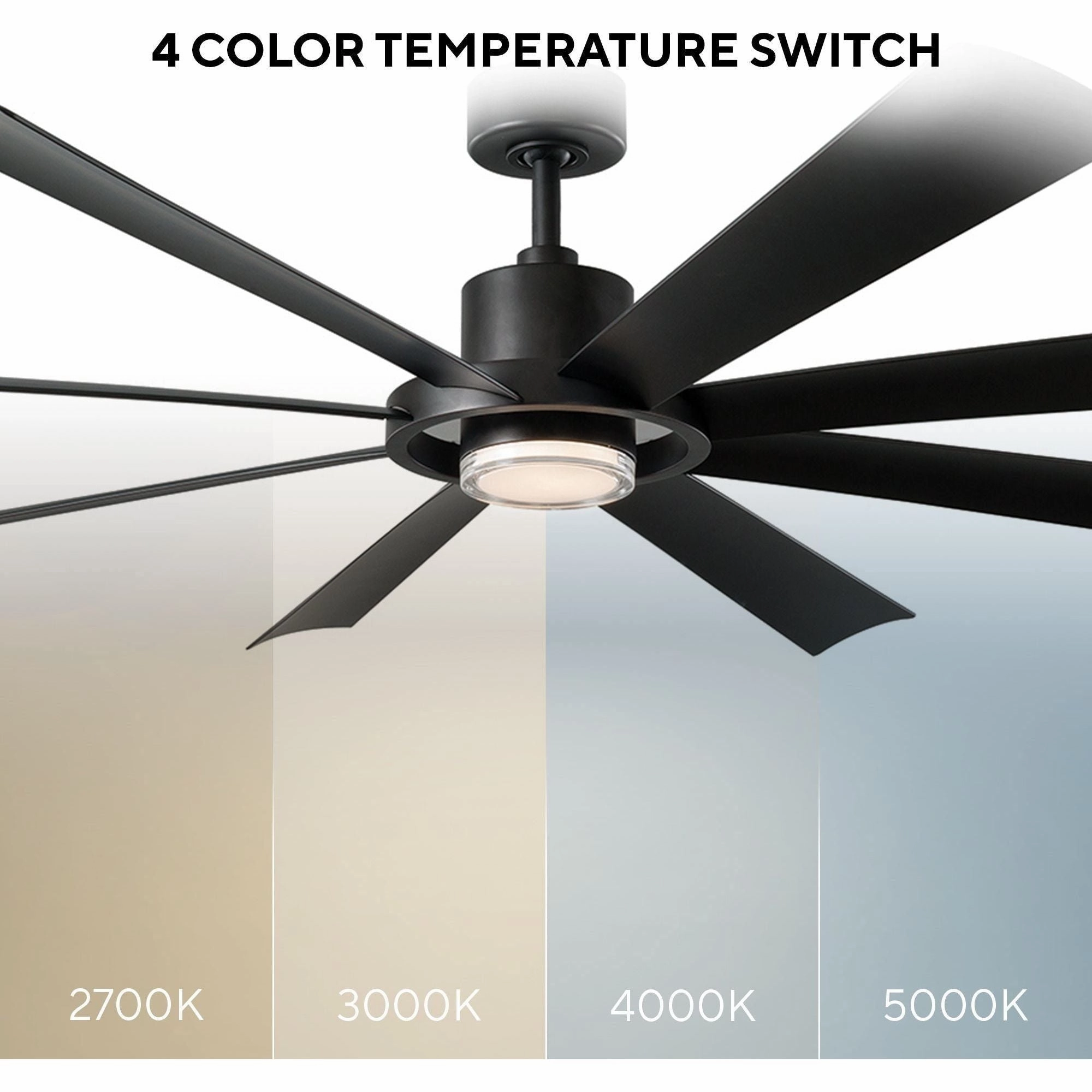 Aura Indoor/Outdoor 8-Blade 72" LED Smart Ceiling Fan