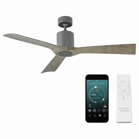 Aviator Indoor/Outdoor 3-Blade 54" Smart Ceiling Fan with Remote Control quiet ceiling fans with remote control