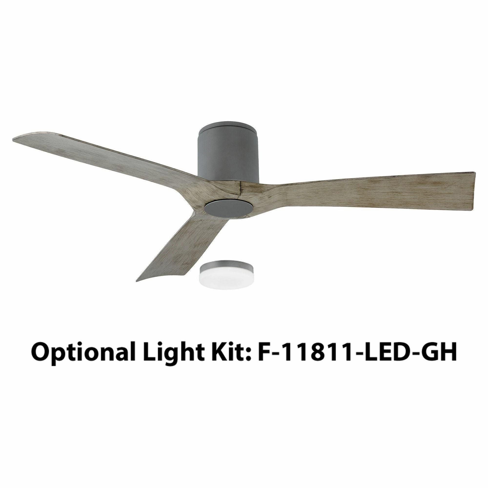 Aviator Indoor/Outdoor 3-Blade 54" Smart Flush Mount Ceiling Fan with Remote Control