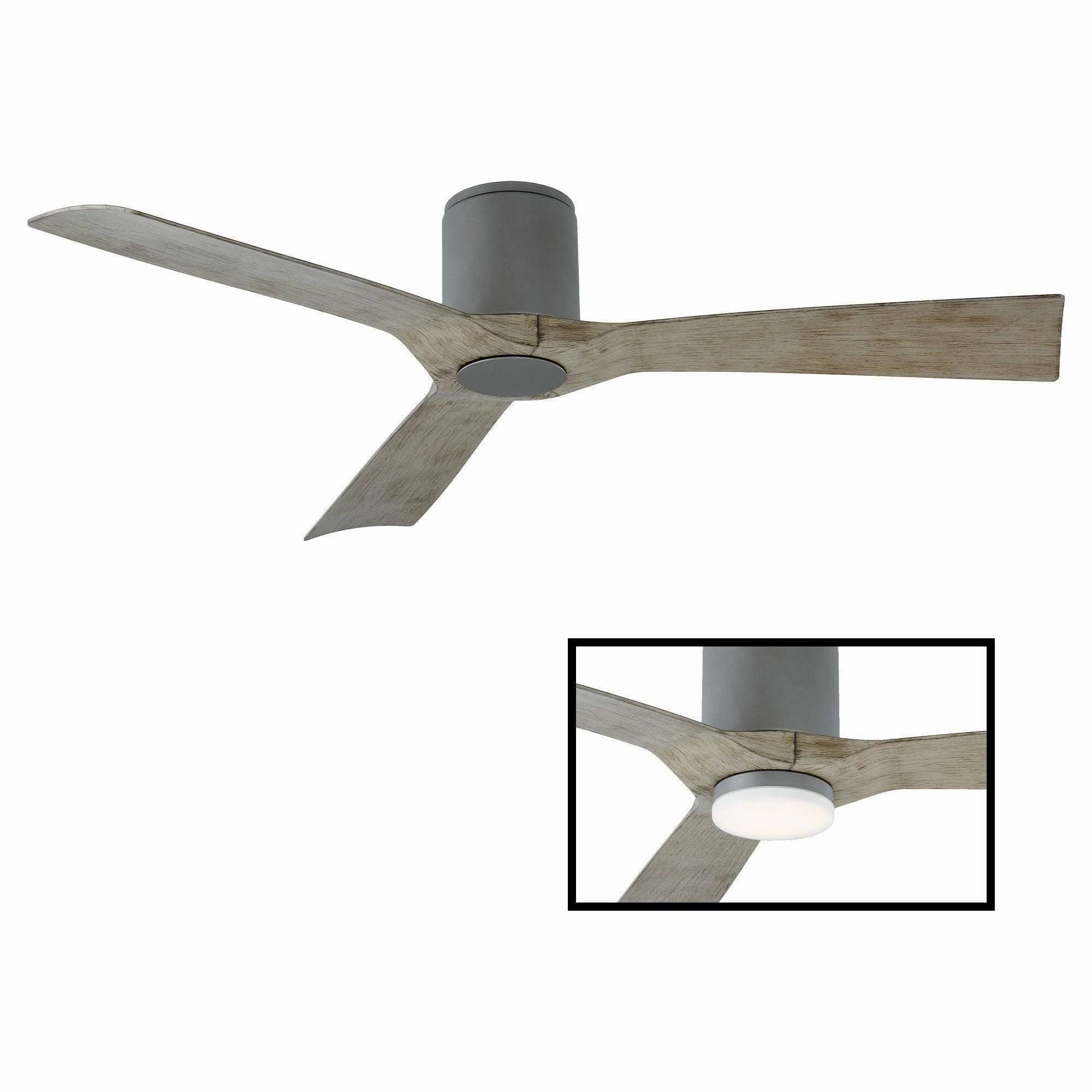 Aviator Indoor/Outdoor 3-Blade 54" Smart Flush Mount Ceiling Fan with Remote Control