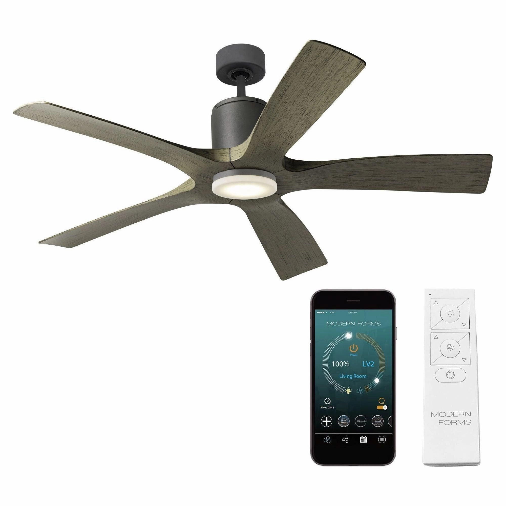 Aviator Indoor/Outdoor 5-Blade 54" Smart Ceiling Fan with Remote Control smart ceiling fans with voice control