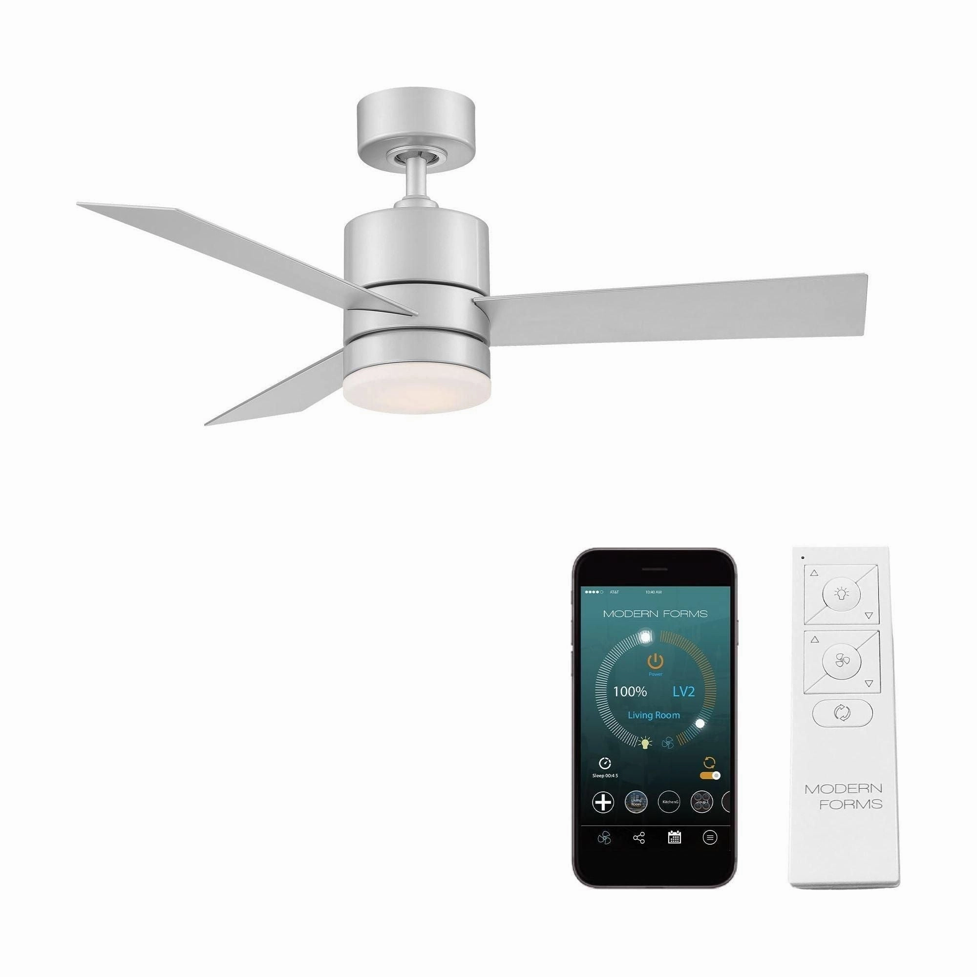 Axis Indoor/Outdoor 3-Blade 44" Smart Ceiling Fan with LED Light Kit and Remote Control