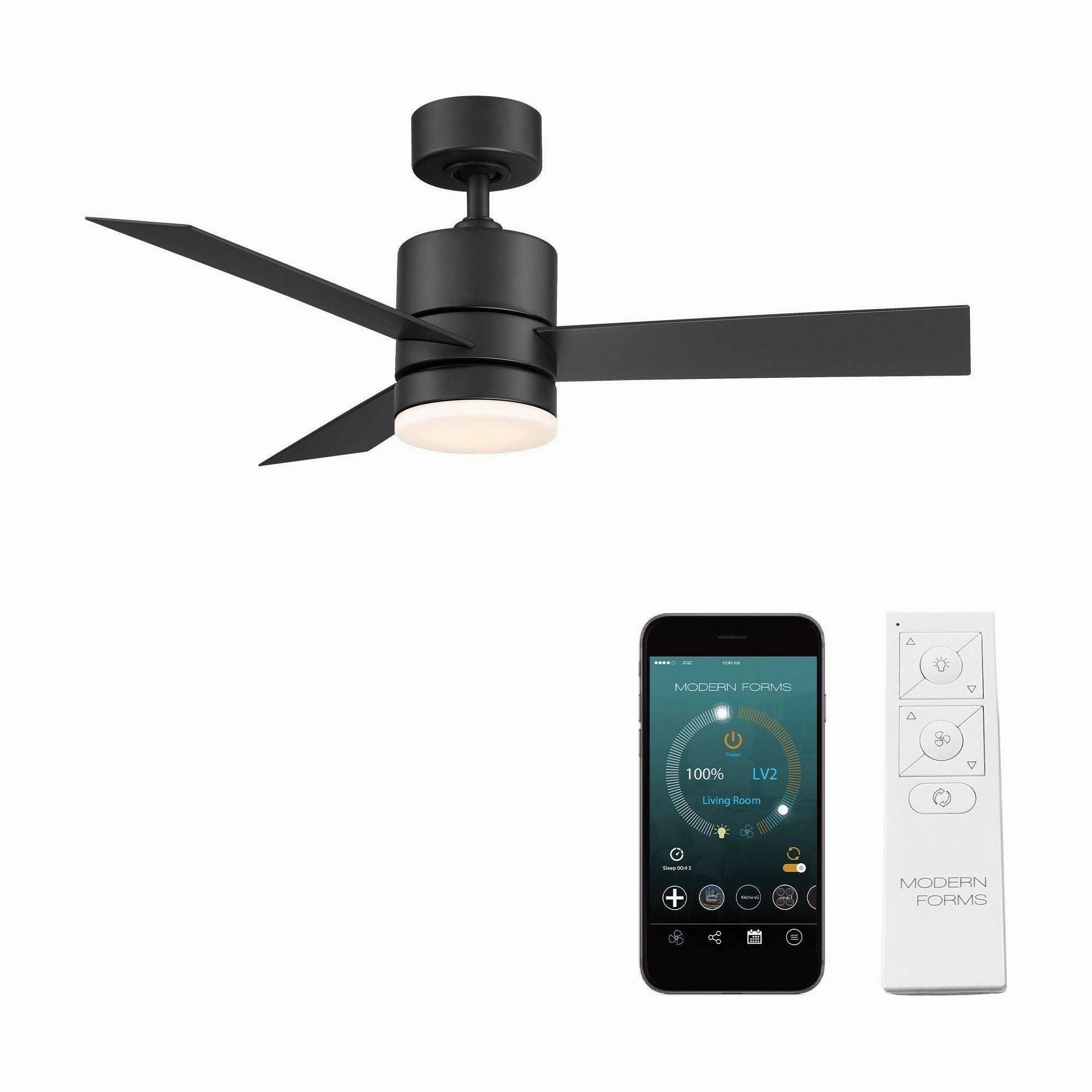 Axis Indoor/Outdoor 3-Blade 44" Smart Ceiling Fan with LED Light Kit and Remote Control