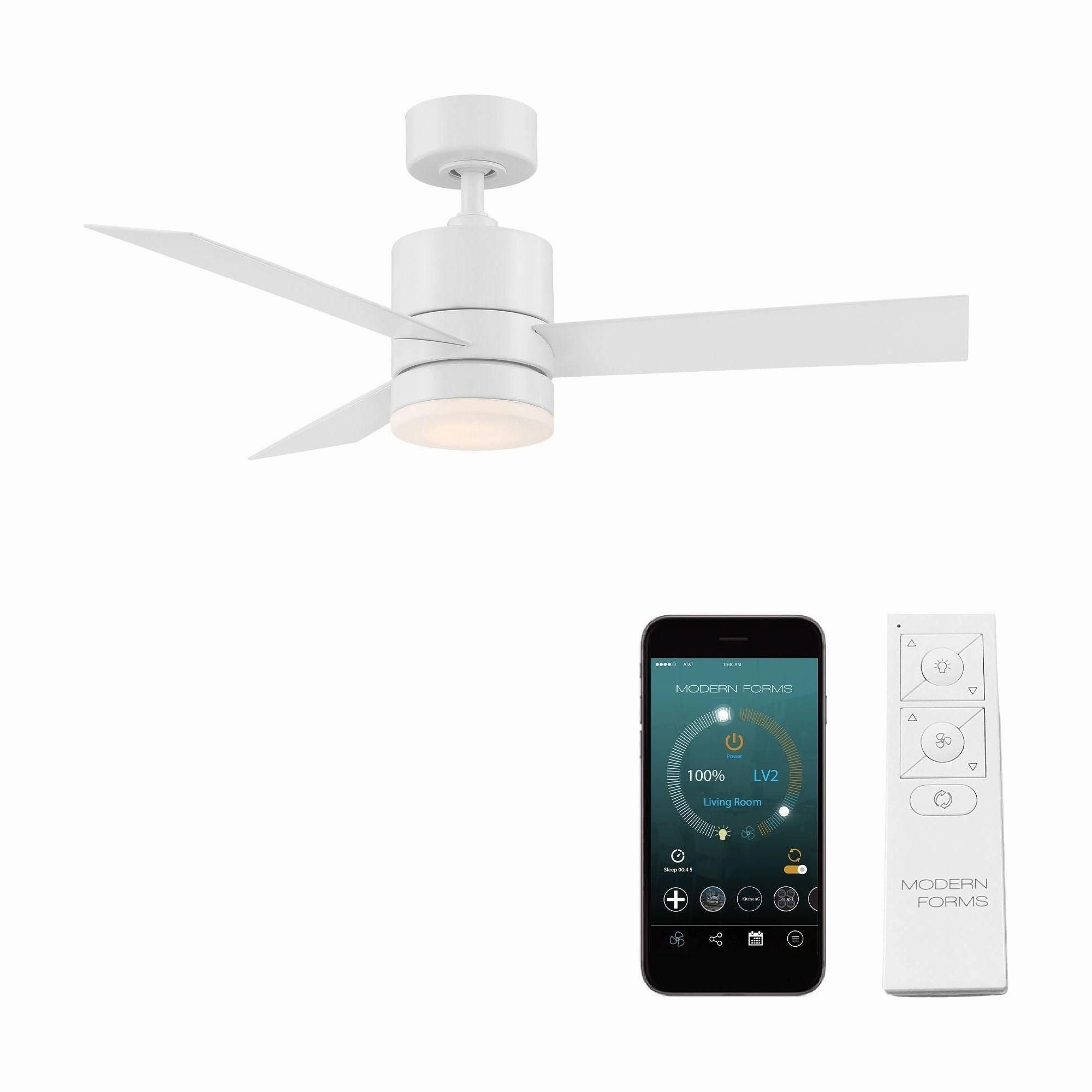 Axis Indoor/Outdoor 3-Blade 44" Smart Ceiling Fan with LED Light Kit and Remote Control