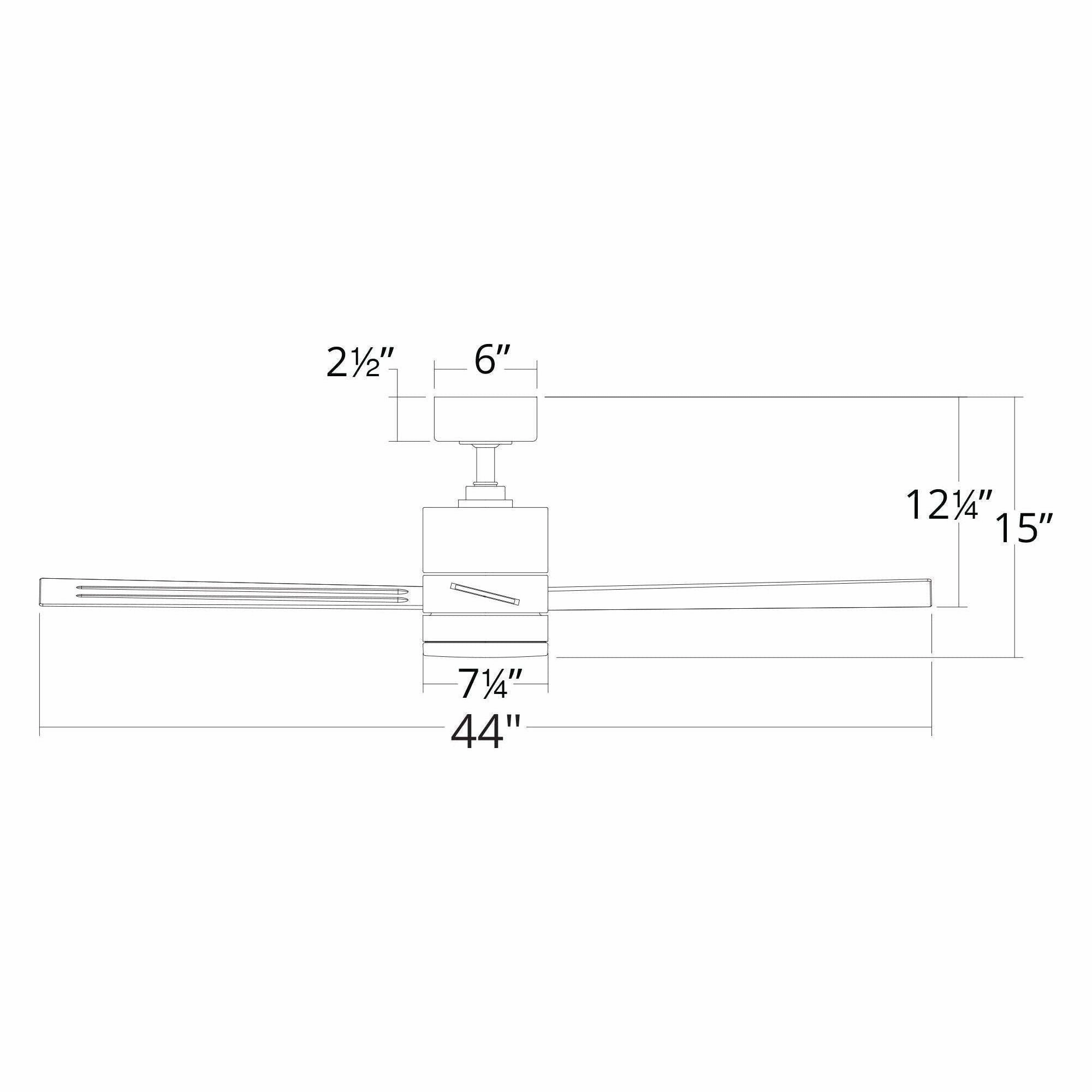Axis Indoor/Outdoor 3-Blade 44" Smart Ceiling Fan with LED Light Kit and Remote Control