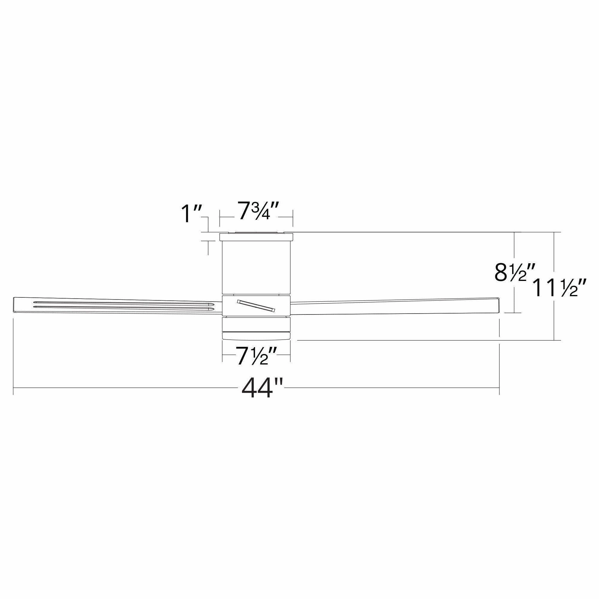 Axis Indoor/Outdoor 3-Blade 44" Smart Flush Mount Ceiling Fan with LED Light Kit and Remote Control