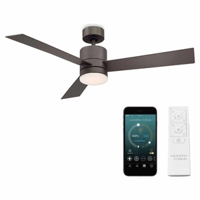 Axis Indoor/Outdoor 3-Blade 52" Smart Ceiling Fan with LED Light Kit and Remote Control smart ceiling fans with voice control