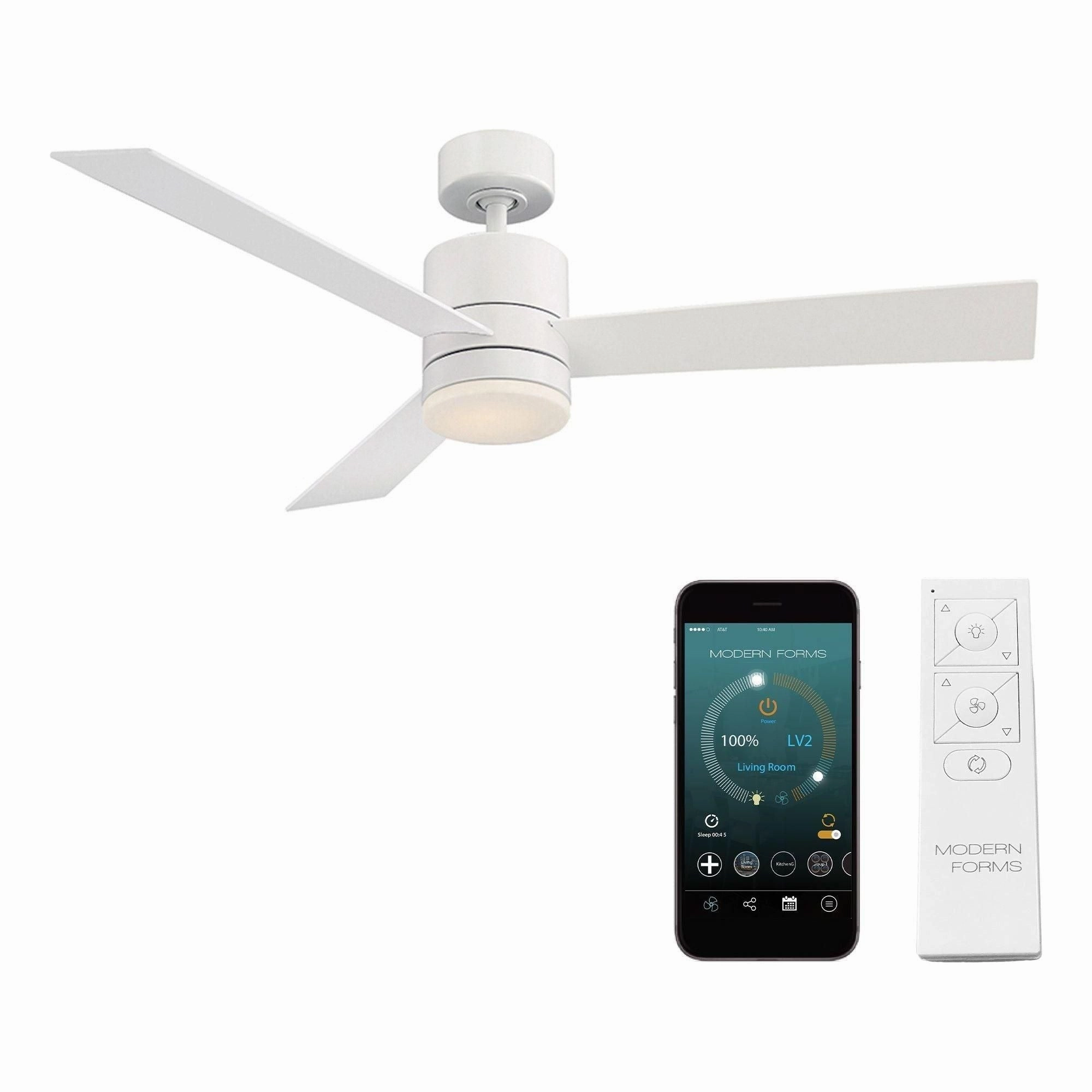 Axis Indoor/Outdoor 3-Blade 52" Smart Ceiling Fan with LED Light Kit and Remote Control