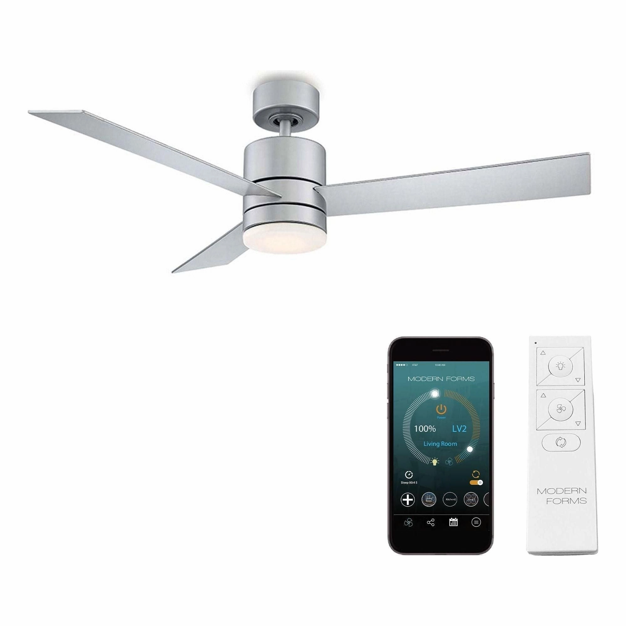Axis Indoor/Outdoor 3-Blade 52" Smart Ceiling Fan with LED Light Kit and Remote Control