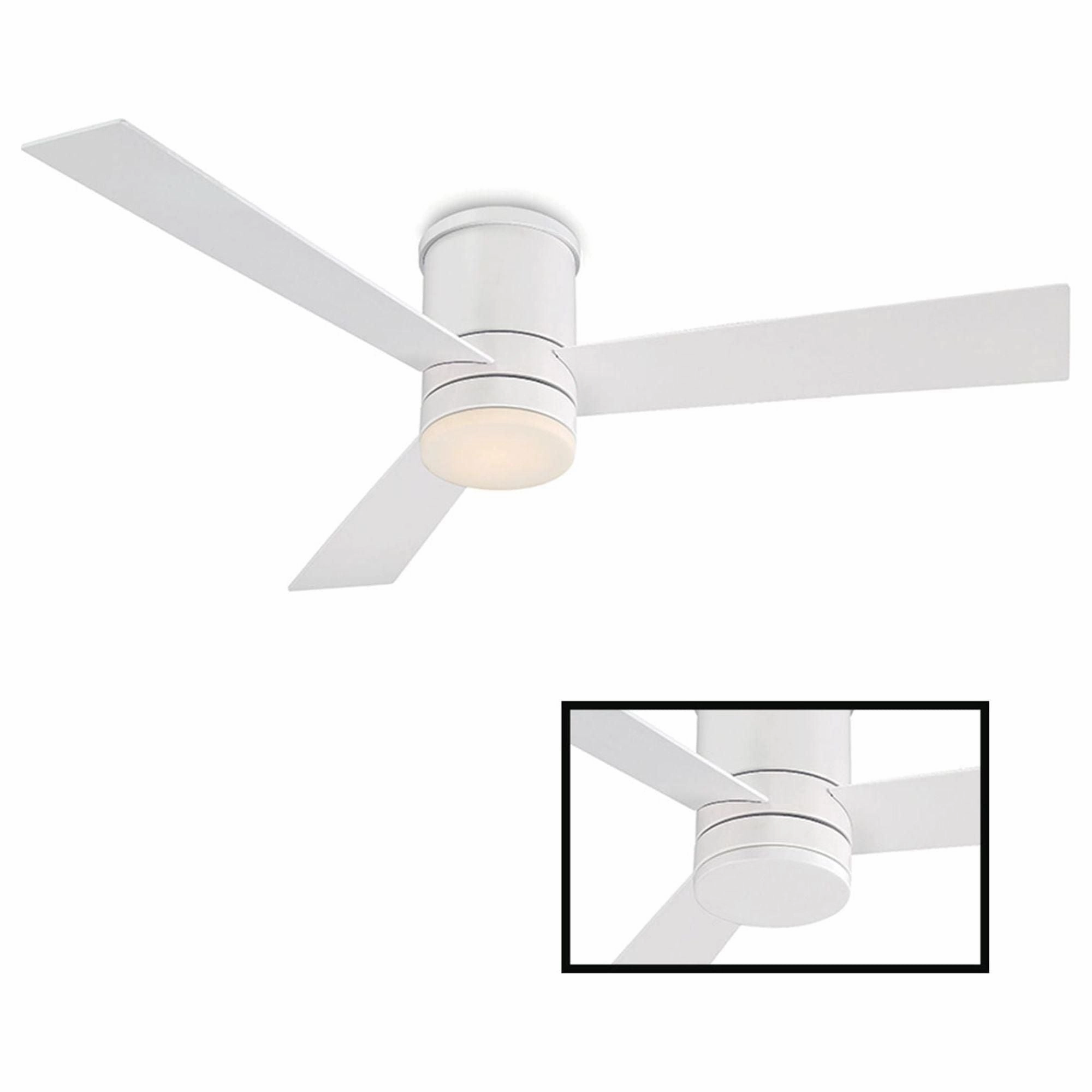 Axis Indoor/Outdoor 3-Blade 52" Smart Flush Mount Ceiling Fan with LED Light Kit and Remote Control