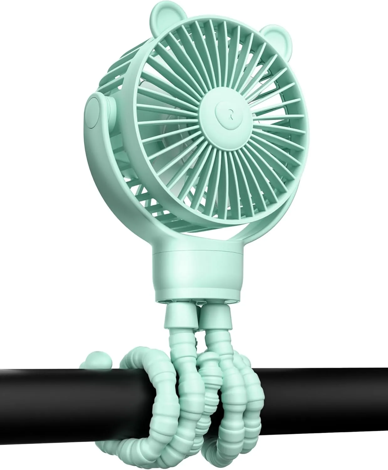 Baby Stroller Fan, Rechargeable Portable Fan with 2000 mAh Battery Operated,3 Wind Speed,360-Degree Rotation,Ultra-Low Noise Level,Safe mini fan for your baby 360-degree rotating fan for home use