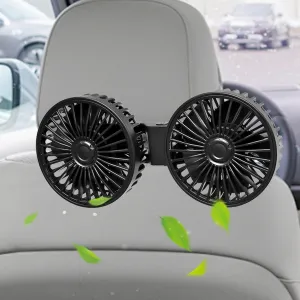 Backseat Car Fan, Car Fan for Back Seat, Back Seat Fans for Kid (No Battery) Rear-mounted fan for childrens safety