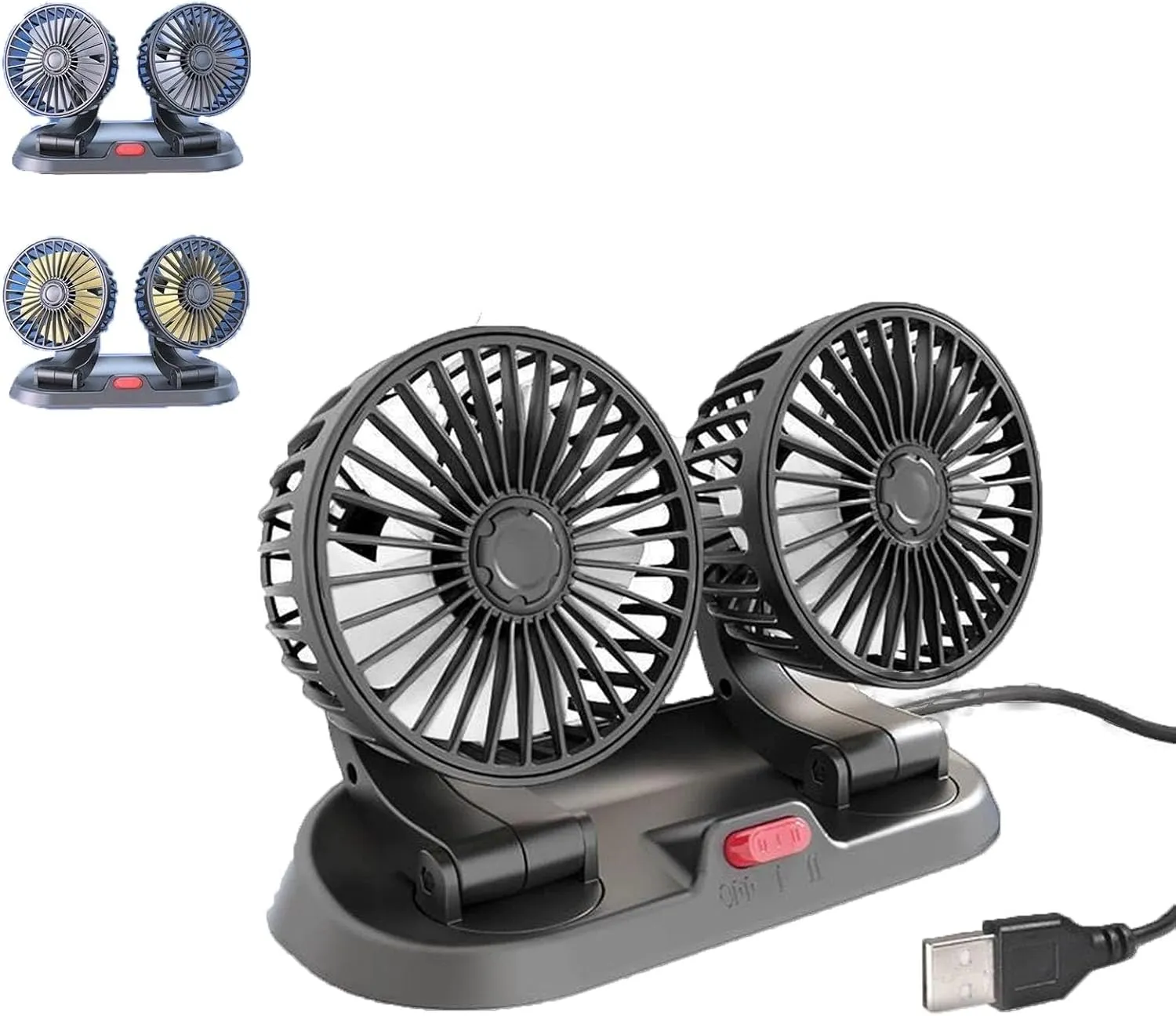 Backseat Fan For Baby Rear Facing, Fan For Backseat Kids,Adjustable Car Back-Seat F-An,USB Powered Car Seat Fans,Car Window Fans For Side Windows,3 Speeds & 360 Rotatable Window F-An (Black) Rear-mounted fan for childrens safety