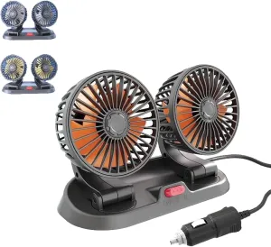 Backseat Fan For Baby Rear Facing, Fan For Backseat Kids,Adjustable Car Back-Seat F-An,USB Powered Car Seat Fans,Car Window Fans For Side Windows,3 Speeds & 360 Rotatable Window F-An (Orange) Rear-mounted fan for childrens safety