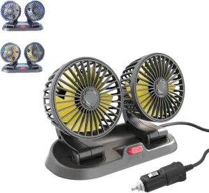 Backseat Fan For Baby Rear Facing, Fan For Backseat Kids,Adjustable Car Back-Seat F-An,USB Powered Car Seat Fans,Car Window Fans For Side Windows,3 Speeds & 360 Rotatable Window F-An (Yellow) Rear-mounted fan for childrens safety