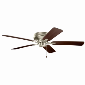 Basics Pro Legacy 52"Ceiling Fan Brushed Nickel hugger fans for rooms with low ceilings