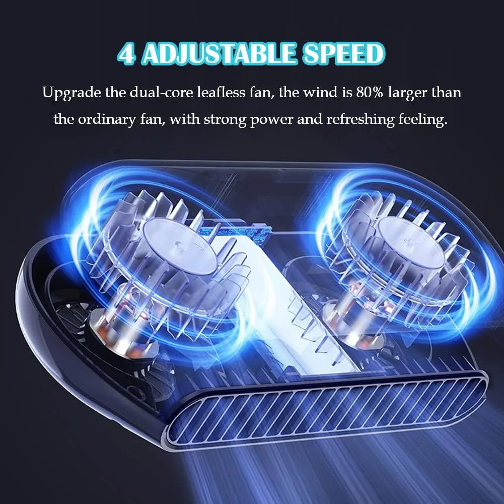 battery Operated Stroller Fan,Mini Portable portable fan usb rechargeable,clip on fan for stroller,clamp fans,Bladeless 4-Speeds,for Car Seat Crib Bike Treadmill Travel,White(Clamp)