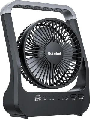Battery Powered Fan, 10000mah Portable Desk Fan with Timer, 3 Speeds, Whisper Quiet, 180 Rotation, Portable Fan for Office, Bedroom, Outdoor, Camping Waist-mounted portable fan for outdoor use