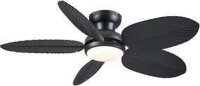 BayDay Ceiling Fans with Lights, Black Ceiling Fan with Remote APP Flush Mount Low Profile Ceiling Fan with Lights 45 inch App-controlled remote fan for convenience