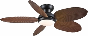 BayDay Ceiling Fans with Lights, Ceiling Fan with Remote APP Flush Mount Low Profile Ceiling Fan with Lights Brown 45 inch App-controlled remote fan for convenience