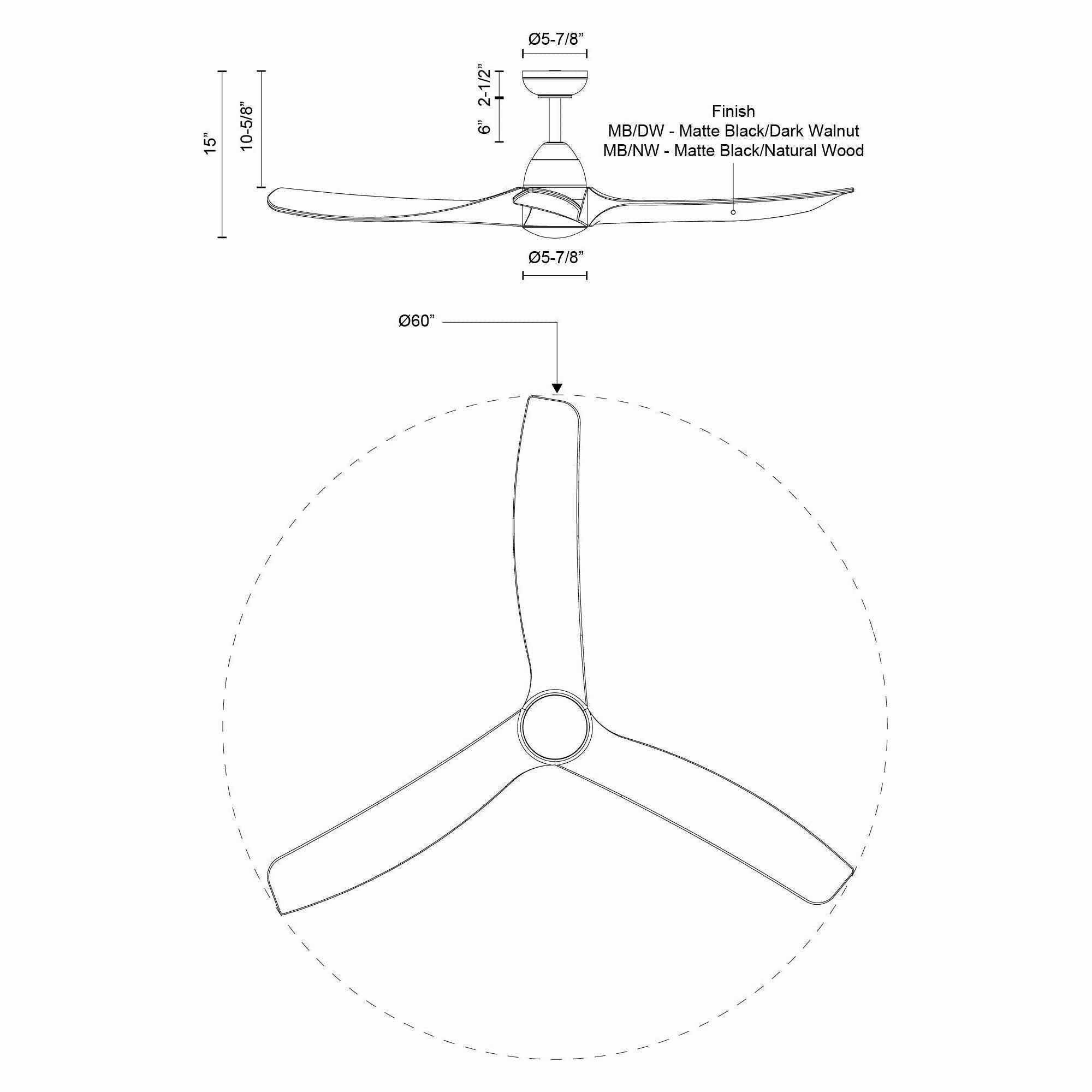 Baylor 60" Ceiling Fan