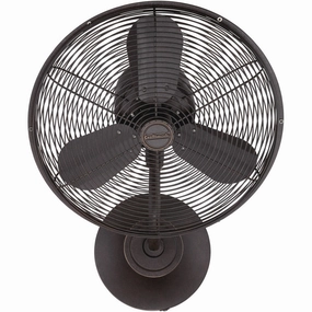 Bellows I Hard-wired Indoor/Outdoor Wall Mount Fan Aged Bronze Textured compact portable fans for travel and camping